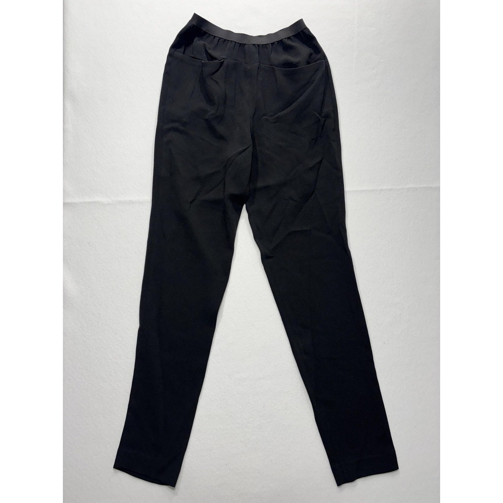 4th Avenue Dress Pants Womens Small Black Crepe Elastic Waist Pull On Pockets